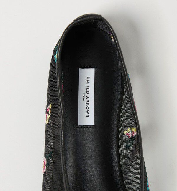 UNITED ARROWS「メッシュ フラワー フラットシューズ」|バレエシューズ|