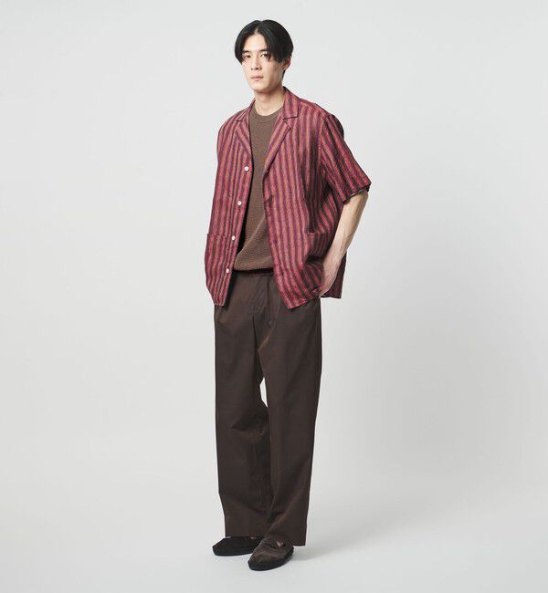 UNITED ARROWS「シャーリーカーン バーズアイ ショートスリーブ クルーネック ニットTシャツ」|ニット・セーター|