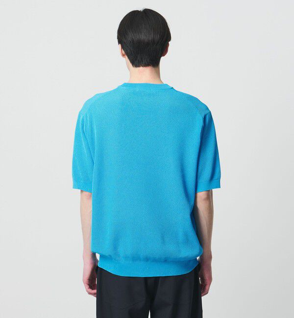 UNITED ARROWS「シャーリーカーン バーズアイ ショートスリーブ クルーネック ニットTシャツ」|ニット・セーター|