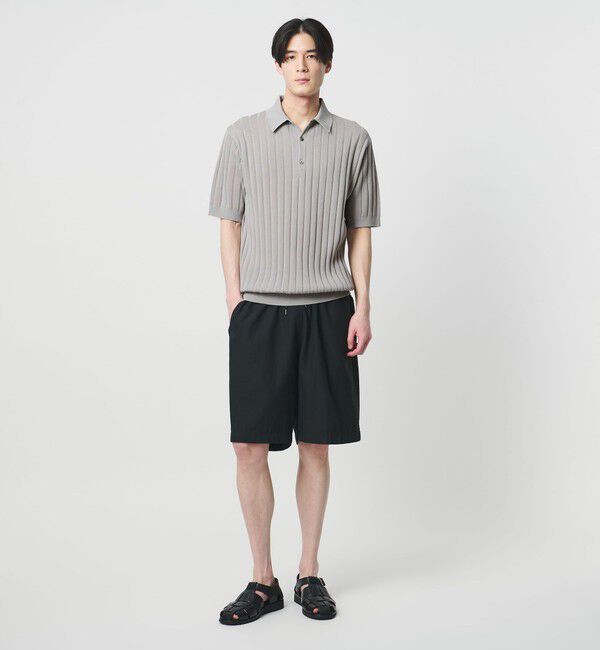 UNITED ARROWS「シャーリーカーン ワイドリブ ニットポロシャツ」|ポロシャツ|