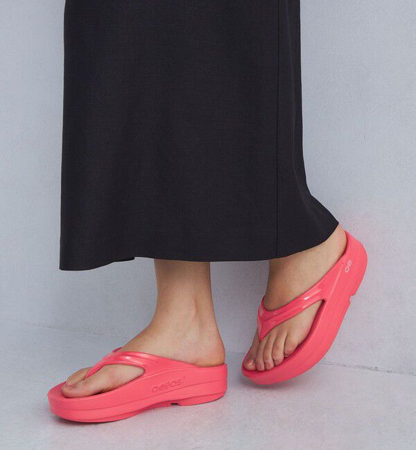 UNITED ARROWS green label relaxing「＜OOFOS＞OOmega プラットフォーム サンダル / ウーメガ」|サンダル|PINK