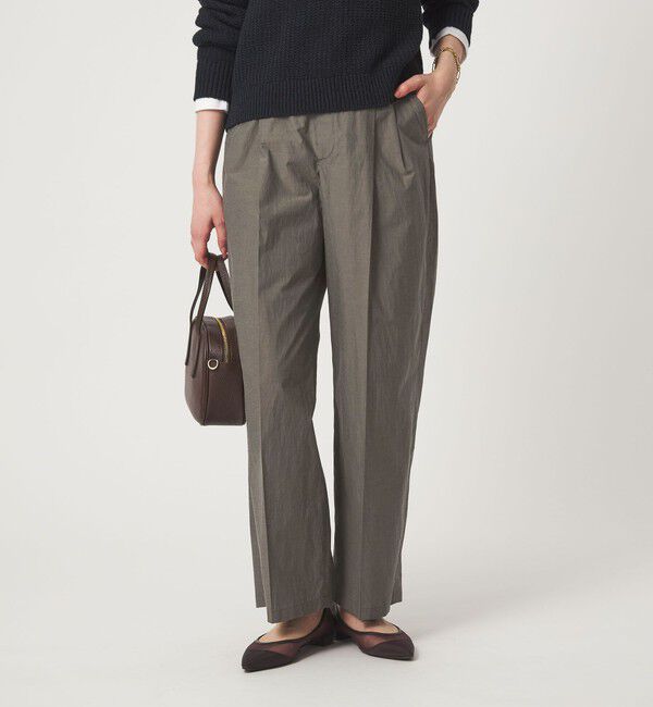 UNITED ARROWS green label relaxing「FAbRICA 2タック ワイド パンツ」|チノ|DK.GRAY