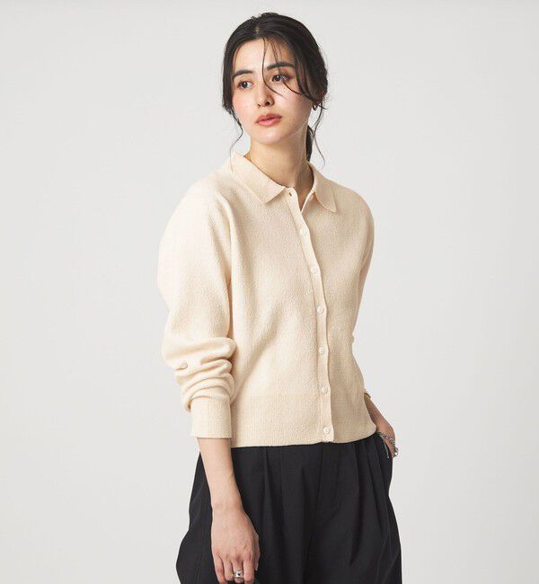 UNITED ARROWS green label relaxing「ブークレ ポロカーディガン ウォッシャブル」|カーディガン|