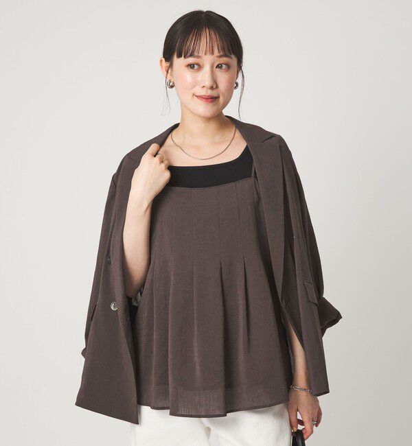 UNITED ARROWS green label relaxing「シアーエア キャミソール マシンウォッシャブル」|キャミソール|DK.BROWN