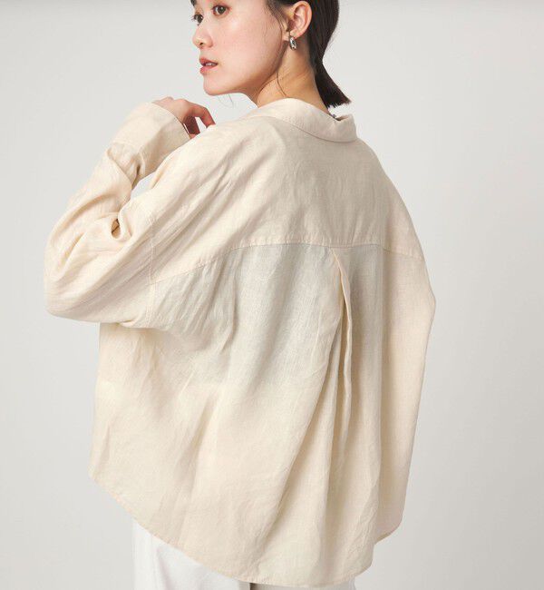 UNITED ARROWS green label relaxing「【結論シリーズ】リネンバランスシャツ［size SHORTあり］」|シャツ・ブラウス|