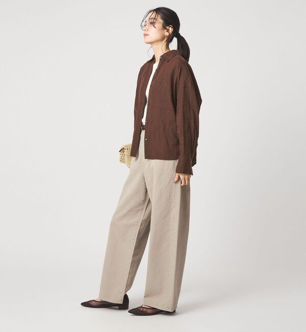 UNITED ARROWS green label relaxing「【結論シリーズ】リネンバランスシャツ［size SHORTあり］」|シャツ・ブラウス|