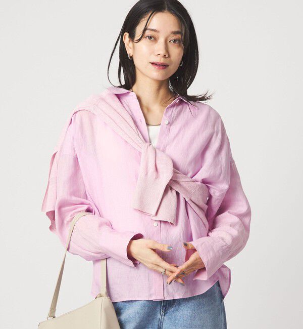 UNITED ARROWS green label relaxing「【結論シリーズ】リネンバランスシャツ［size SHORTあり］」|シャツ・ブラウス|