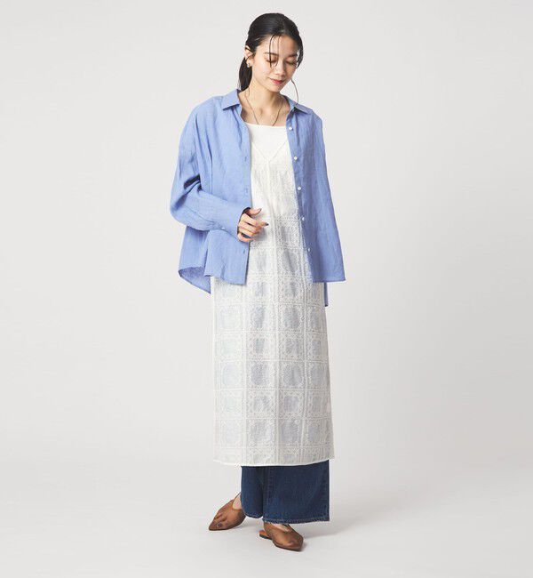 UNITED ARROWS green label relaxing「【結論シリーズ】リネンバランスシャツ［size SHORTあり］」|シャツ・ブラウス|