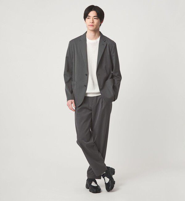 UNITED ARROWS green label relaxing「DICROS ポリエステル ツイル 1プリーツ W2 ユーティリティパンツ -ストレッチ・撥水-」|チノ|
