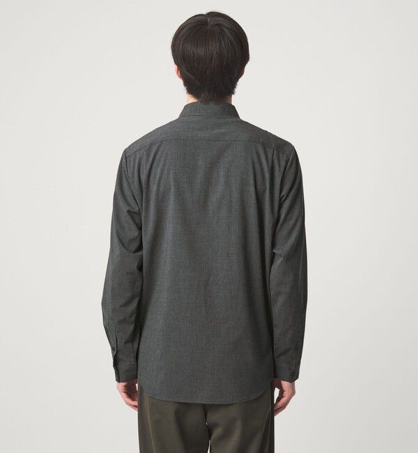 UNITED ARROWS green label relaxing「【WEB限定】JUST fit ウールライク シャツ -横ストレッチ-」|シャツ・ブラウス|