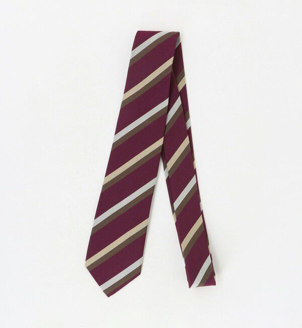 UNITED ARROWS green label relaxing「GLR シルク1 8.0cm ストライプ2 ネクタイ」|ネクタイ・蝶ネクタイ|WINE
