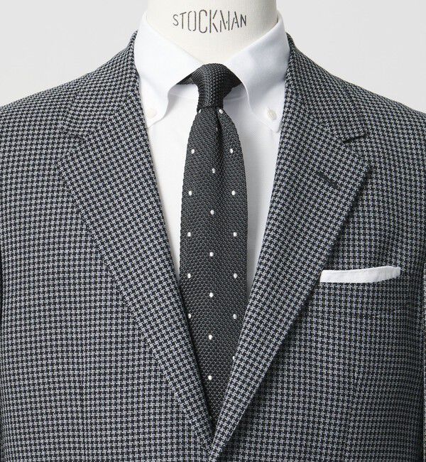 UNITED ARROWS green label relaxing「GLR ポリエステル ウォッシャブル ニット ドット ネクタイ ニットタイ」|ネクタイ・蝶ネクタイ|DK.GRAY