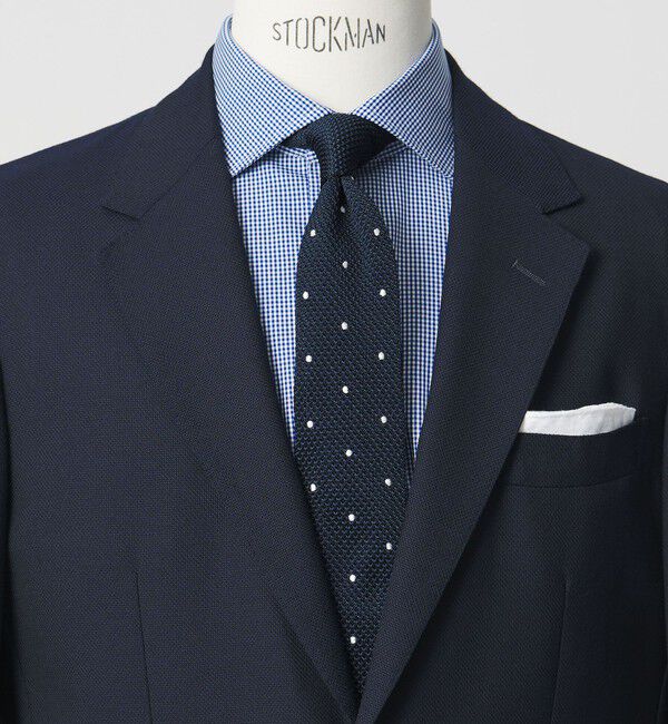 UNITED ARROWS green label relaxing「GLR ポリエステル ウォッシャブル ニット ドット ネクタイ ニットタイ」|ネクタイ・蝶ネクタイ|NAVY