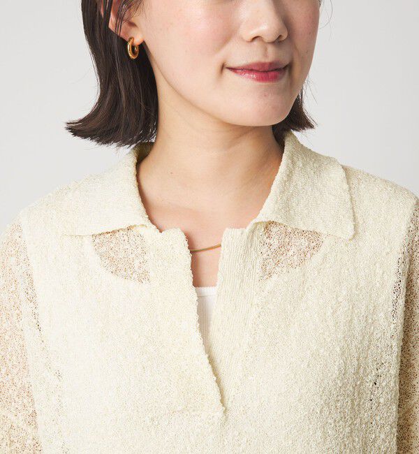 UNITED ARROWS green label relaxing「ノットヤーン スキッパー プルオーバー ウォッシャブル」|ニット・セーター|