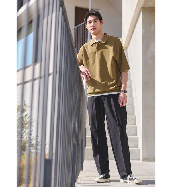 UNITED ARROWS green label relaxing「BREEZY ペーパー 半袖 ポロシャツ -ハンドウォッシャブル・抗菌・通気性-」|ポロシャツ|