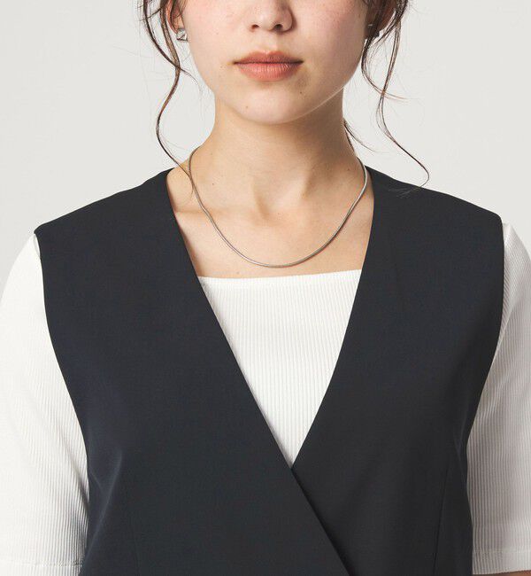 UNITED ARROWS green label relaxing「［size SHORTあり］サラフール ノーラペル ジレ ストレッチ UVカット」|ノーカラージャケット|