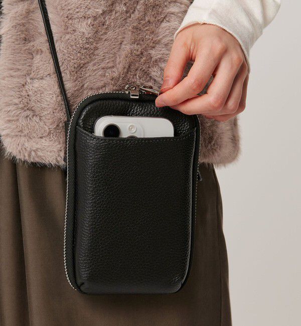 BEAUTY&YOUTH UNITED ARROWS「レザー ジップスリム ウォレットショルダー」|ショルダー・メッセンジャー|