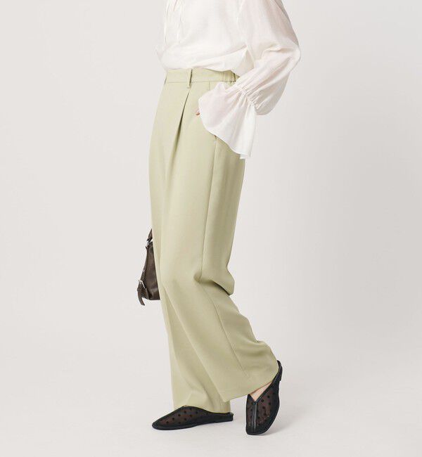 BEAUTY&YOUTH UNITED ARROWS「タックワイドストレートパンツ ウォッシャブル」|スラックス|