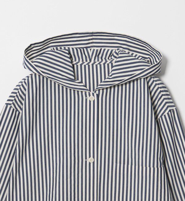 STEVEN ALAN「＜Steven Alan＞コットン キュプラ ストライプ フード シャツ」|シャツ・ブラウス|
