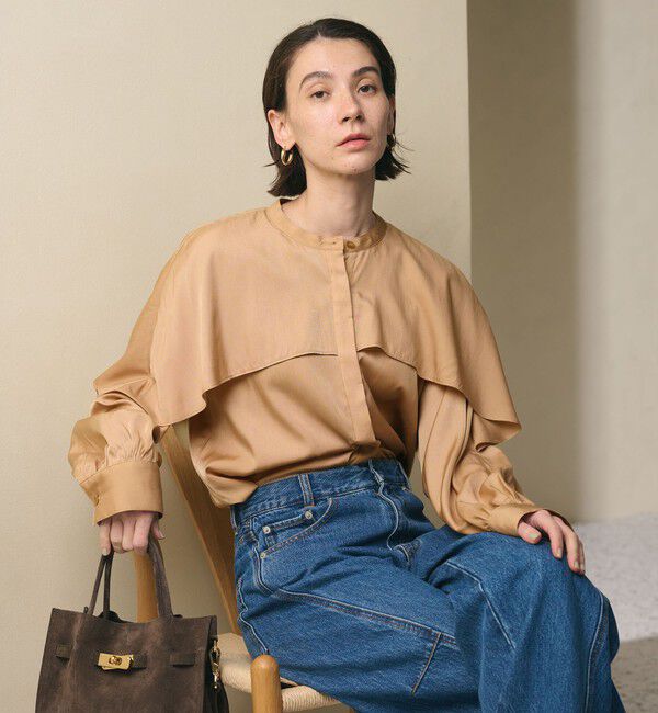 BEAUTY&YOUTH UNITED ARROWS「【WEB限定 Wardrobe DAILY MINIMAL】フリルレイヤーブラウス ウォッシャブル」|シャツ・ブラウス|