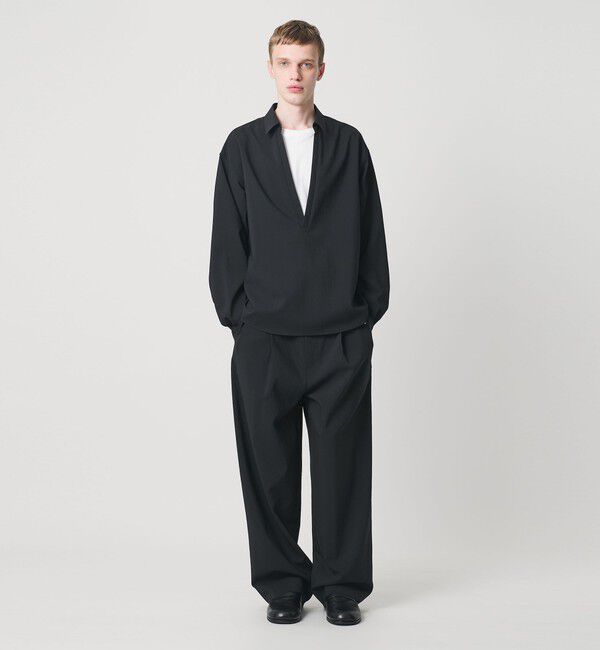 MONKEY TIME「RENU TROシリーズ ディープ Vネック プルオーバー シャツ -セットアップ対応-」|シャツ・ブラウス|