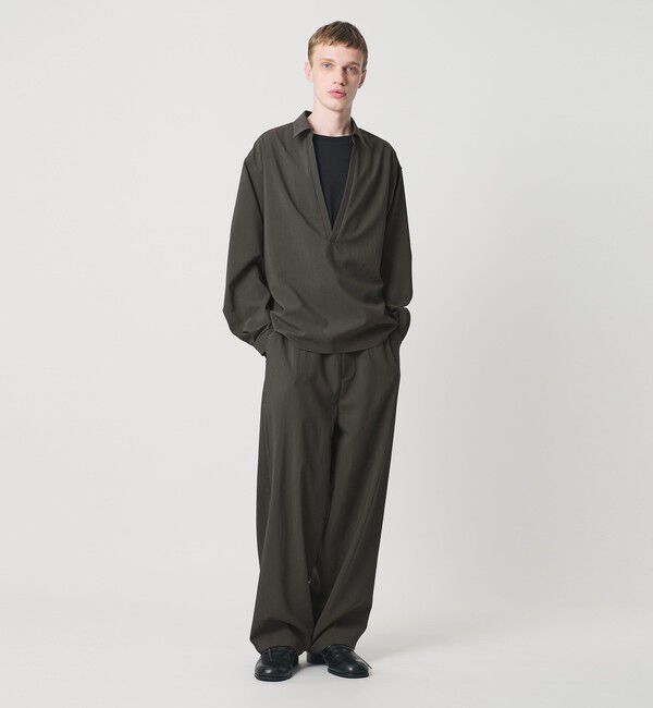 MONKEY TIME「RENU TROシリーズ ディープ Vネック プルオーバー シャツ -セットアップ対応-」|シャツ・ブラウス|