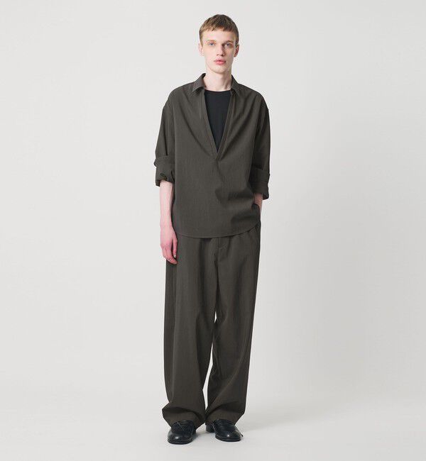 MONKEY TIME「RENU TROシリーズ ディープ Vネック プルオーバー シャツ -セットアップ対応-」|シャツ・ブラウス|