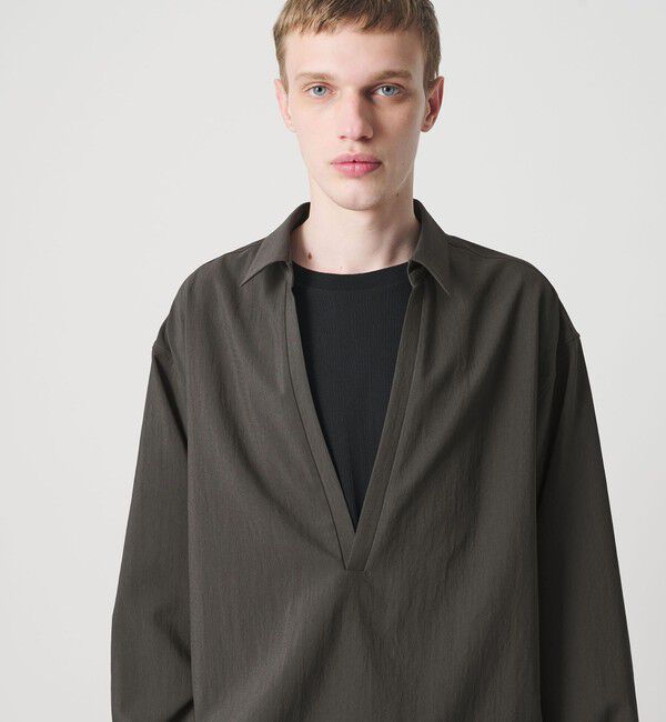 MONKEY TIME「RENU TROシリーズ ディープ Vネック プルオーバー シャツ -セットアップ対応-」|シャツ・ブラウス|