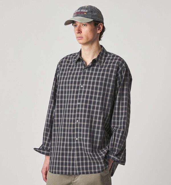 STEVEN ALAN「＜Steven Alan＞ C/L/S オンブレー チェック レギュラーカラー シャツ LOOSE」|シャツ・ブラウス|