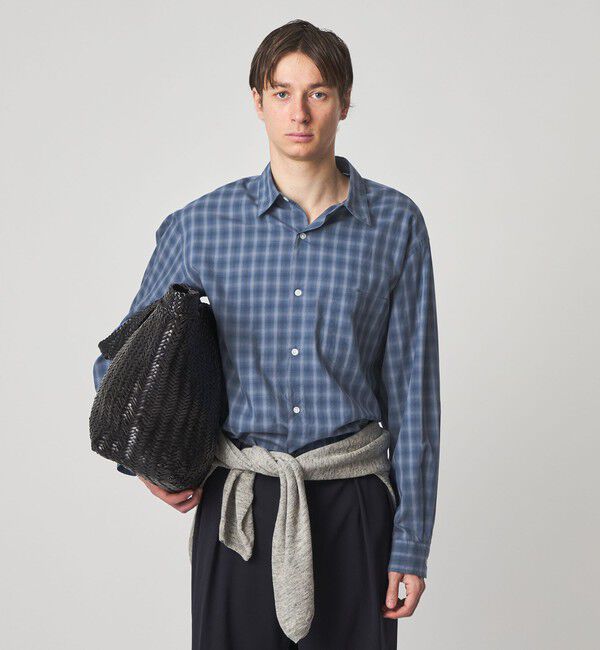 STEVEN ALAN「＜Steven Alan＞ C/L/S オンブレー チェック レギュラーカラー シャツ LOOSE」|シャツ・ブラウス|