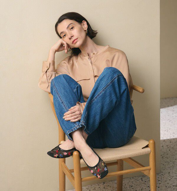 BEAUTY&YOUTH UNITED ARROWS「チュール フラワー エンブロイダリー バレエシューズ」|バレエシューズ|