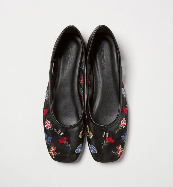BEAUTY&YOUTH UNITED ARROWS「チュール フラワー エンブロイダリー バレエシューズ」|バレエシューズ|