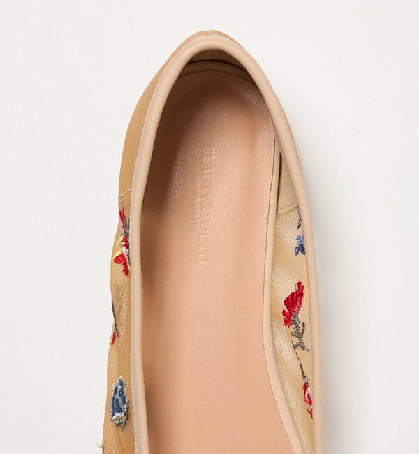 BEAUTY&YOUTH UNITED ARROWS「チュール フラワー エンブロイダリー バレエシューズ」|バレエシューズ|