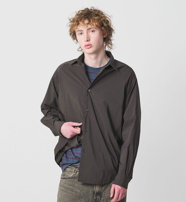 BEAUTY&YOUTH UNITED ARROWS「ライト コットンナイロン ワッシャー レギュラーシャツ GRANDE TAPERD型」|シャツ・ブラウス|