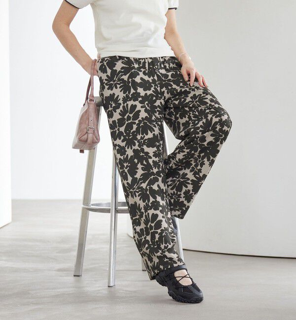 BEAUTY&YOUTH UNITED ARROWS「フラワープリント イージーパンツ ウォッシャブル」|その他|DK.GRAY