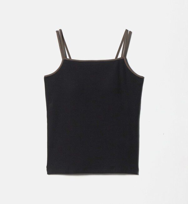 BEAUTY&YOUTH UNITED ARROWS「カラーパイピング 2ストラップ キャミソール」|Tシャツ・カットソー|BLACK