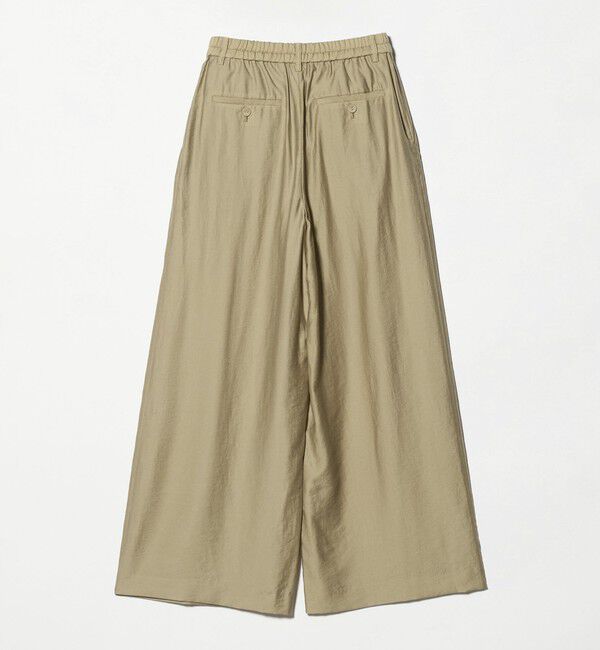 BEAUTY&YOUTH UNITED ARROWS「セルロースナイロン ツイル タック ワイドパンツ ウォッシャブル」|チノ|