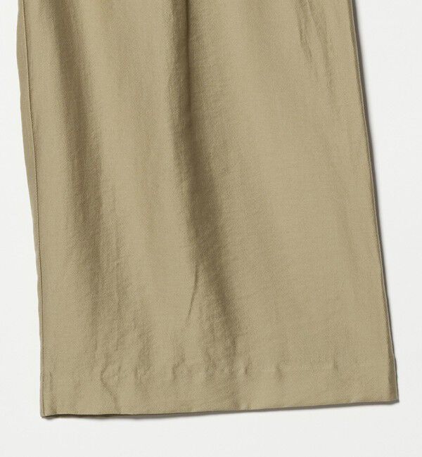 BEAUTY&YOUTH UNITED ARROWS「セルロースナイロン ツイル タック ワイドパンツ ウォッシャブル」|チノ|