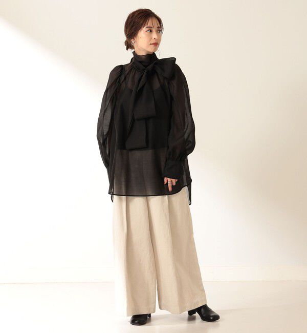 Demi-Luxe BEAMS 「オーガンジー リボンブラウス」|シャツ・ブラウス|