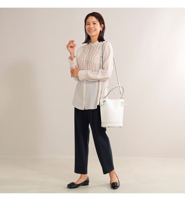 Demi-Luxe BEAMS 「ジョーゼット フリルブラウス＊」|シャツ・ブラウス|