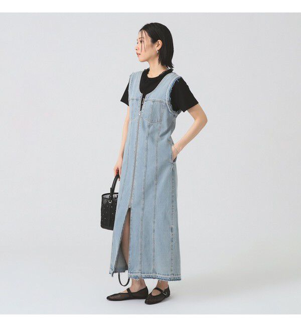 Ray BEAMS 「デニム ジップ タイト ワンピース」|ワンピース|