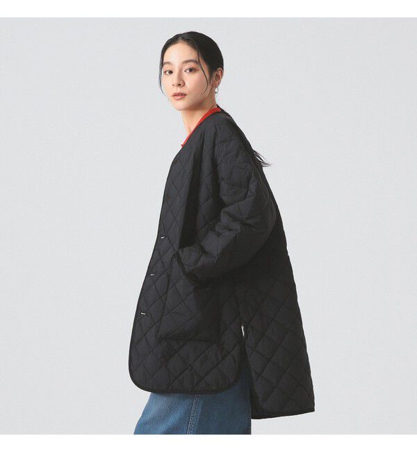 Ray BEAMS 「GYMPHLEX / キルト ダウン コート」|ダッフルコート|BLACK