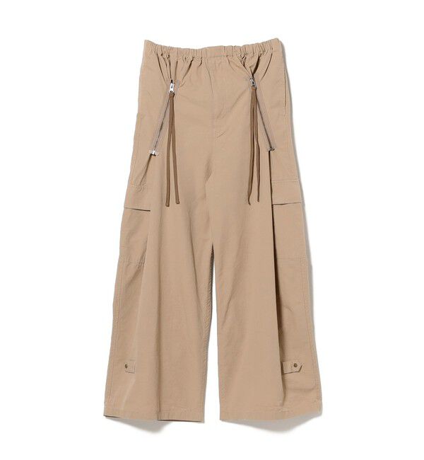 BEAMSBOY「maturely / コットン シルク ジッパー カーゴパンツ」|チノ|