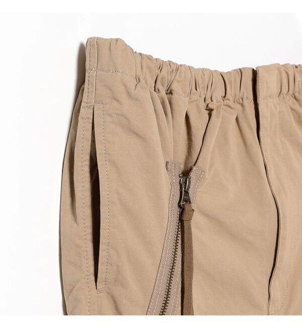 BEAMSBOY「maturely / コットン シルク ジッパー カーゴパンツ」|チノ|