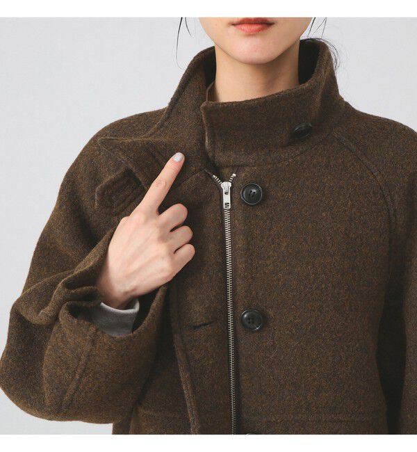 Ray BEAMS 「スタンドカラー シングル コート」|ダッフルコート|