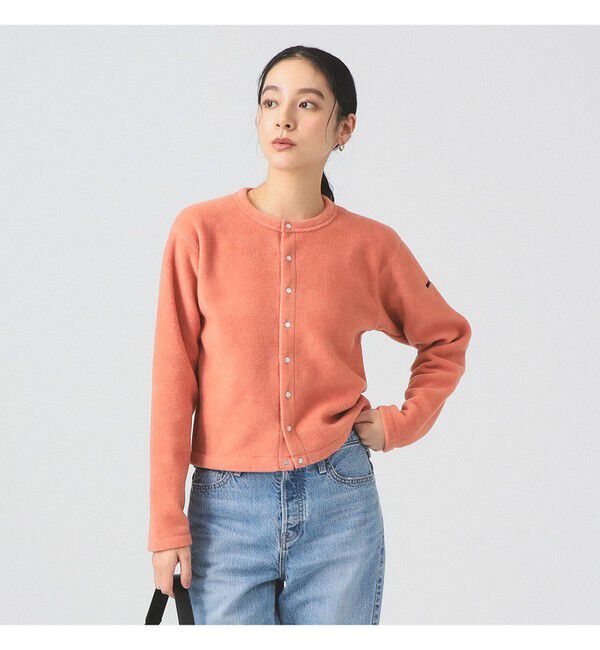 Ray BEAMS 「ORCIVAL / フリース クルーネック カーディガン」|カーディガン|PINK