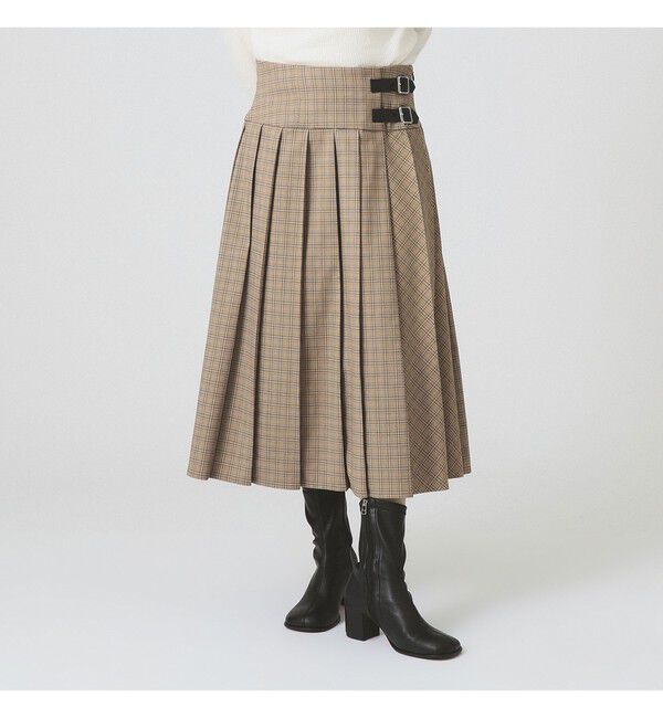 Ray BEAMS 「チェック キルト ミディスカート」|スカート|
