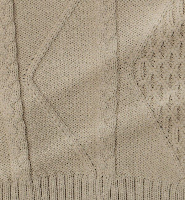 SHIPS「*SHIPS: 7ゲージ ケーブル編み Vネック ニット ベスト」|ベスト・ジレ|