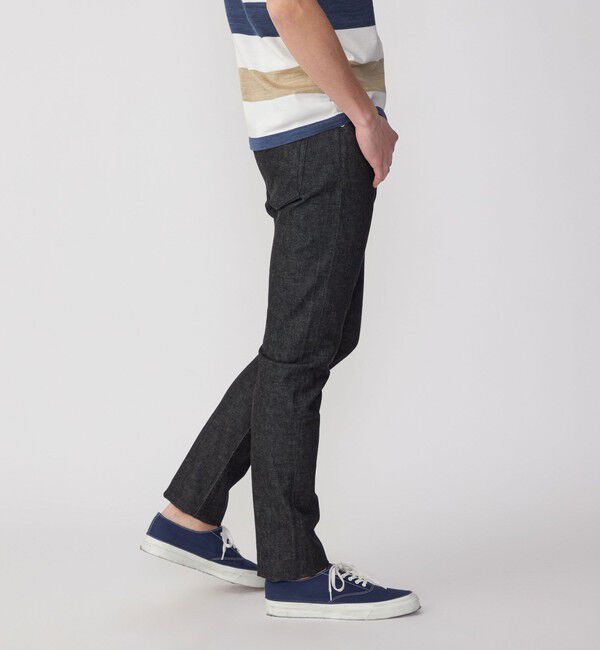 SHIPS「SHIPS: オイカワデニム セルビッチ 5ポケット デニム パンツ (ブラック)」|デニム|