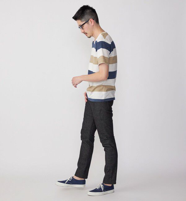 SHIPS「SHIPS: オイカワデニム セルビッチ 5ポケット デニム パンツ (ブラック)」|デニム|